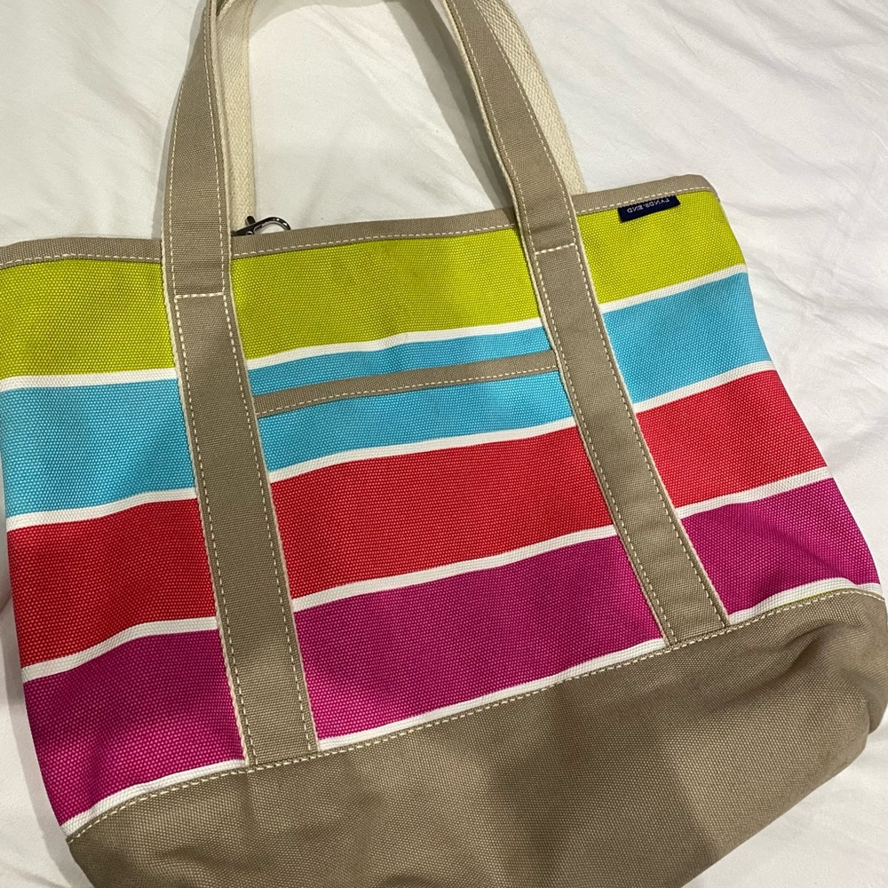 Colorful Striped Tote Bag